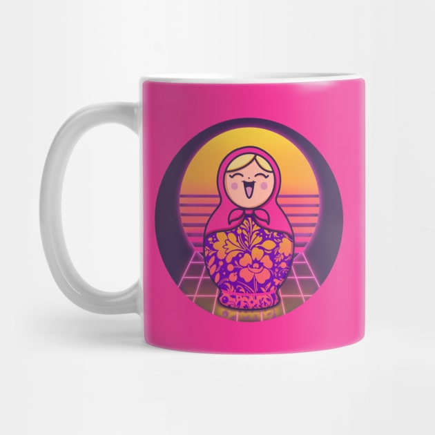 Synthwave kawaii Russian Doll by Verbinavision